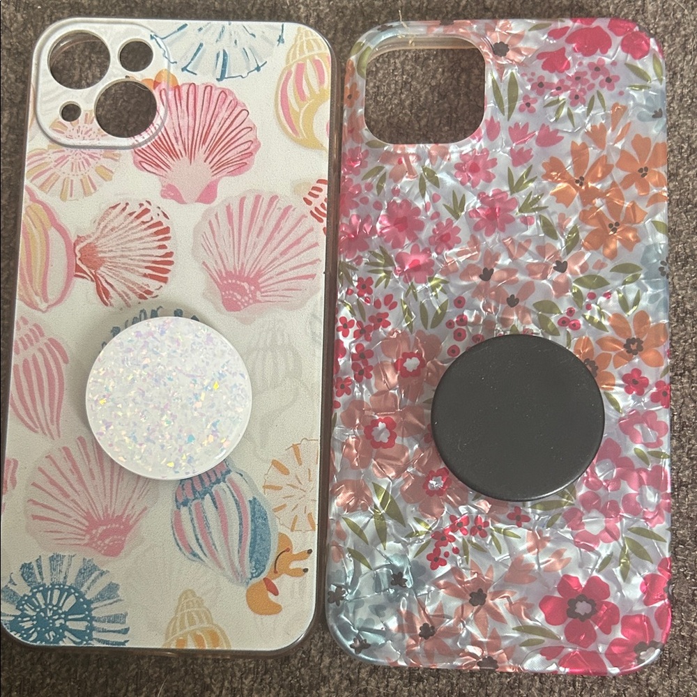 Amazon Floral and Seashell Phone Cases with PopSockets IPhone 14 Plus Cases